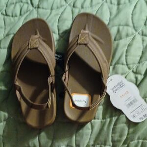 Wonder Nation Tan Kids Flip Flops
